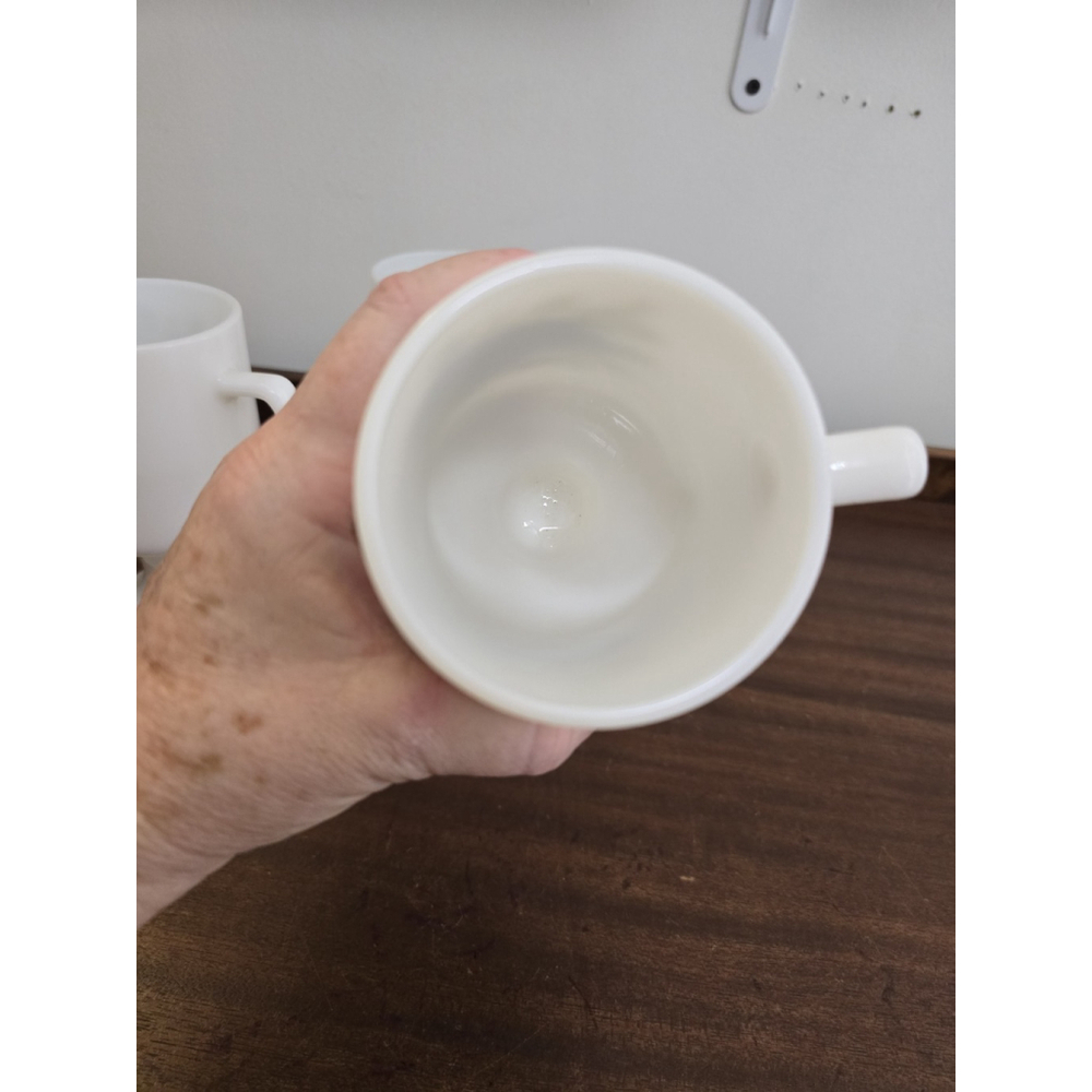 Vintage Footed Milk Glass "Spice Of Life" Coffee/hot Chocolate Mug. - Picture 9 of 12